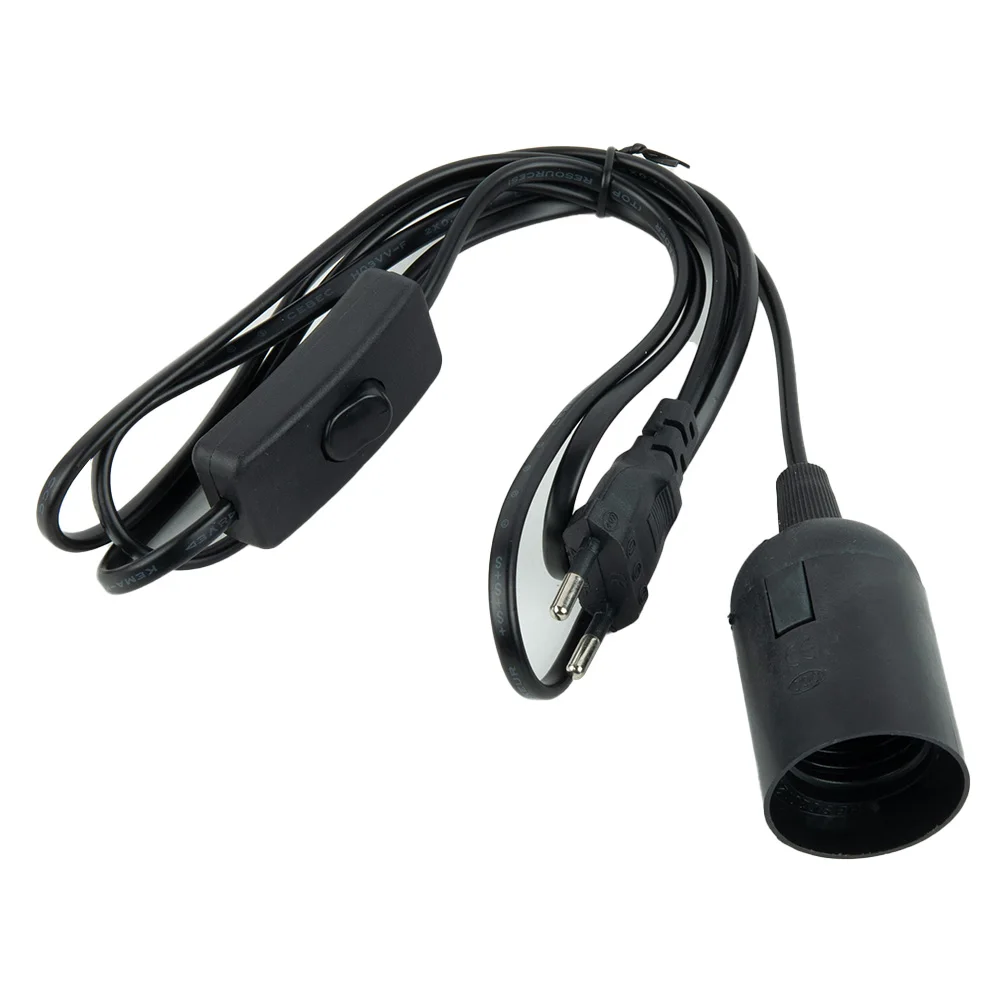 

Brand New Lamp Holder Lighting Accessories With Cable Black White E27 Energy Conservation LED/CFL/halogen Lamp