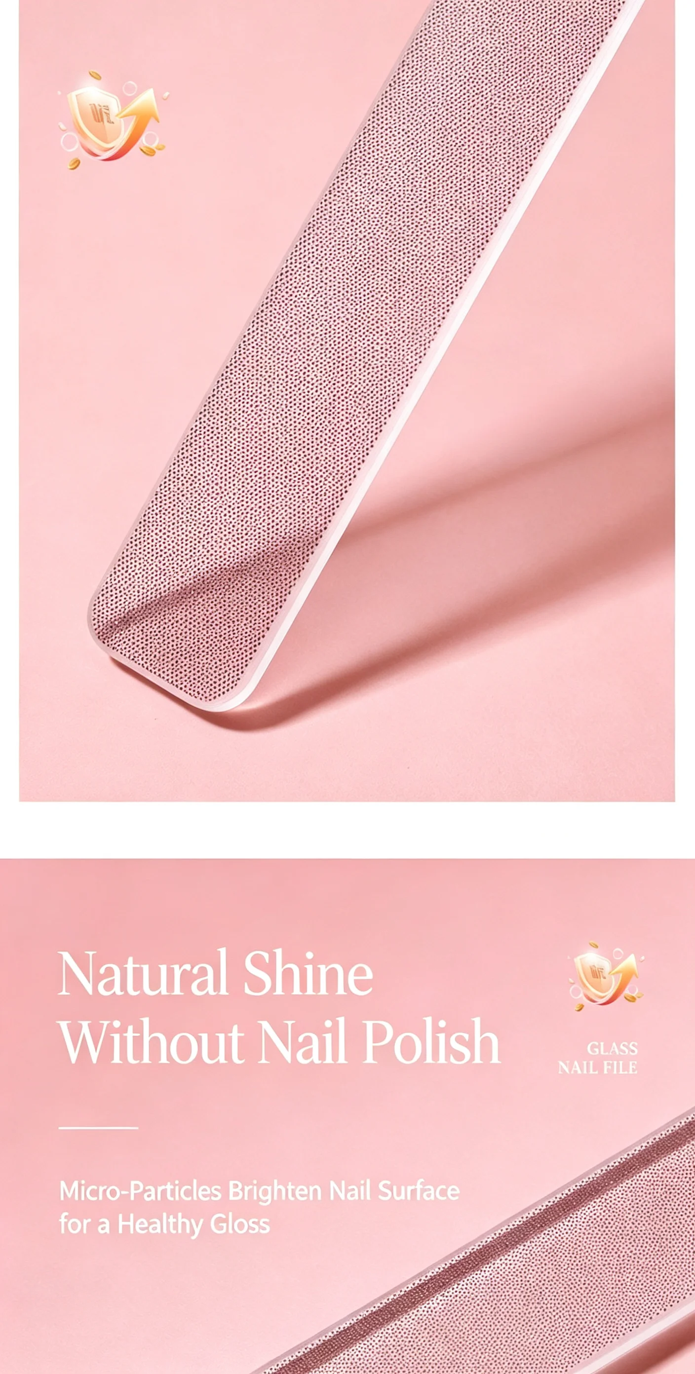 Transparente Nagelfeile aus Nano-Glas, Professionelle Schleif- und Polierfeilen mit Box – Detail 3