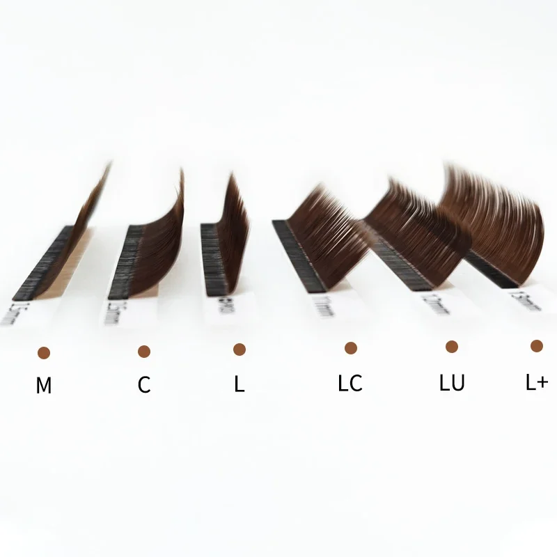 Individual Eyelashes Colored Lashes Brown Eyelash Extension All Size Soft Natural High Quality Makeup For Beauty