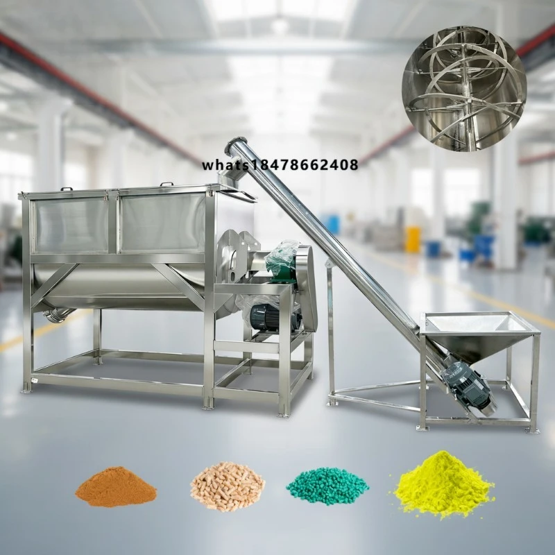 Commercial Powder Mixing Machine 200L-2000L Silicone Powder Mixer Double Ribbon Blender Dust Coal Powder Mixer