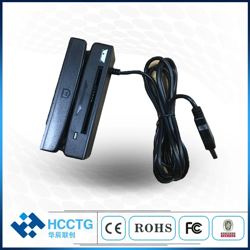 USB Contact Smart IC Chip Card Reader and Magentic Card Reader Track 1 2 3 HCC100