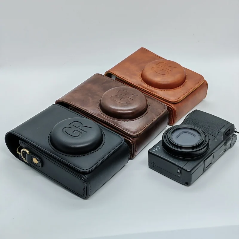 Full Body Camera Bag PU Leather Case For Ricoh GR GRII GRIII GRIV GR GR2 GR3 GR4 Protective Cover