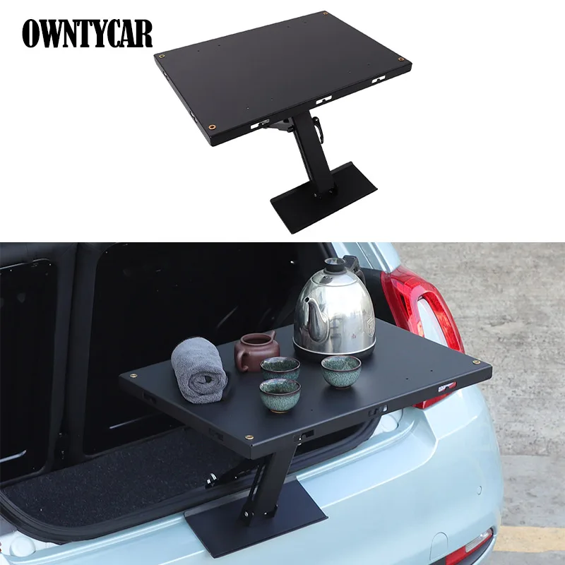 

For Fiat 500 2009-25 Rear Boot Trunk Bumper Lock Buckle Camping Working Table tailgate lock expansion small table board suitcase