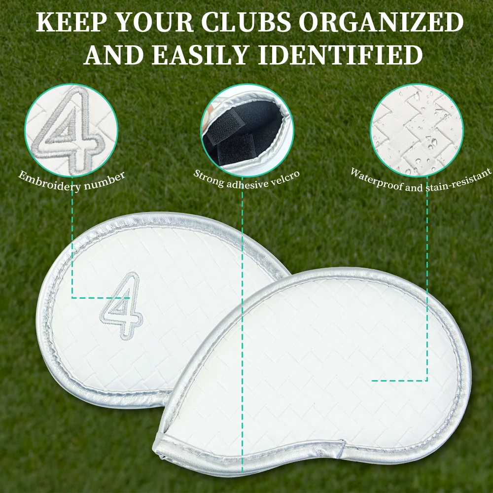 أغطية رأس حديد الجولف ذات ملمس منسوج رائع مكونة من 9 قطع # 4-9PAS غطاء رأس دقيق متين