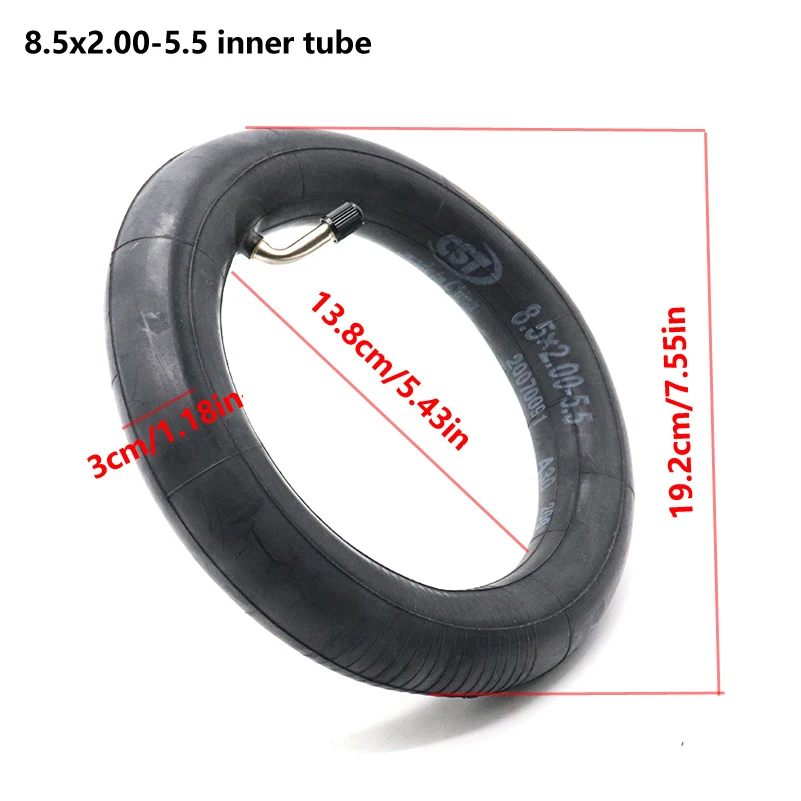 8.5X2.00-5.5 inner tube 8.5 inch CST tube with bent valve 90 degree valve suitable For electric motorcycle scooter Hot