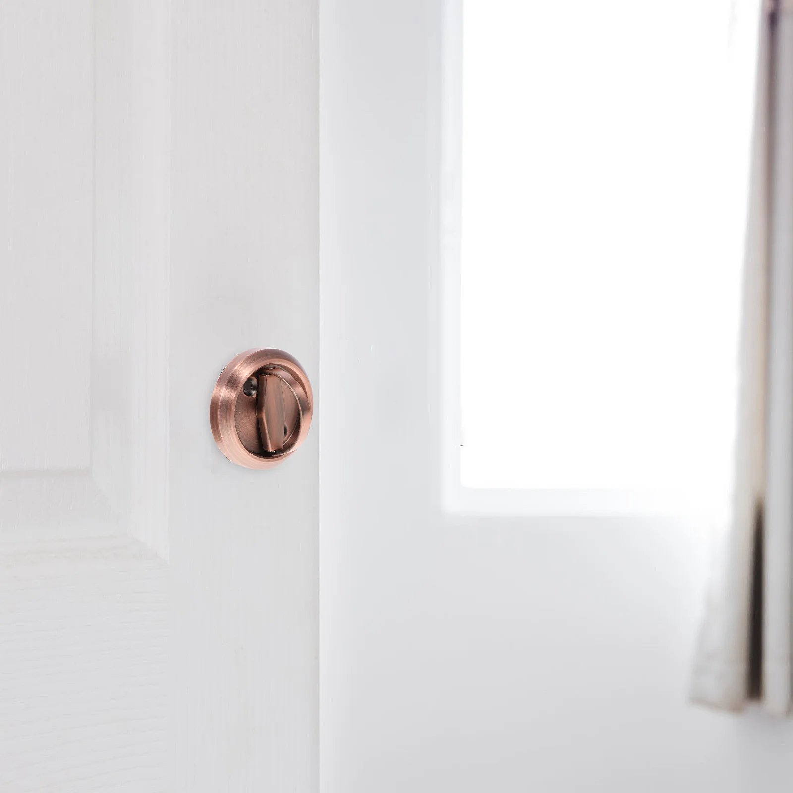 

1pc Stainless Steel Double-Sided Lock Hidden Door Invisible Pull Handle Concealed Flush Handle Embedded Sliding Door Lock