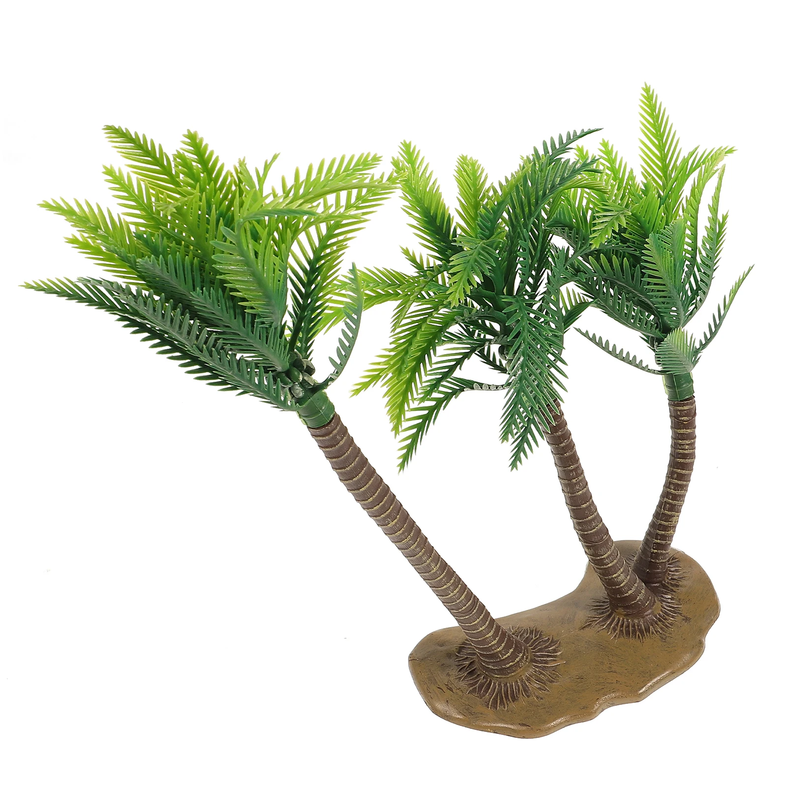 

Artificial Coconut Tree Decor Green Realistic Mini Plastic Palm for DIY Terrarium Fairy Garden Landscaping Home Fish Tank Decor
