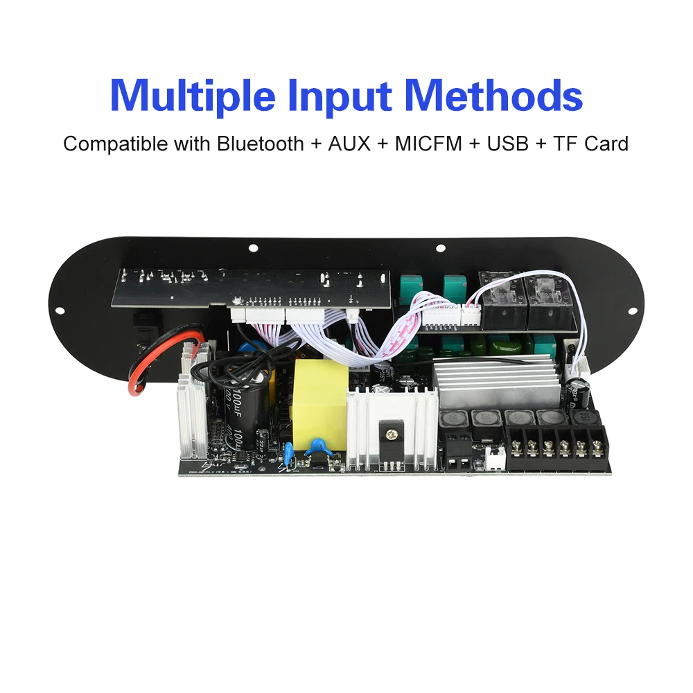 Bluetooth 5.0 Digital Amplifier Board 2.1 Channel 50W*2 100W Large Power Output for Home Sound Systems Adjustable Bass Treble