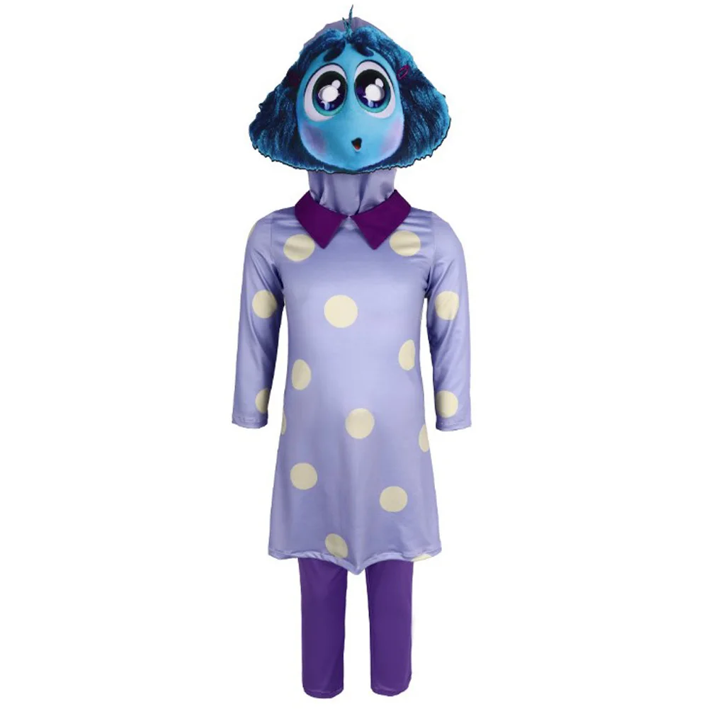 Neid Cosplay Erwachsenen Kinder Kostüm Maske Kleid Cartoon Innenseiten Gehirn Team Outfits Frauen Mädchen Rollenspiel Kopf bedeckung Halloween Party Anzug