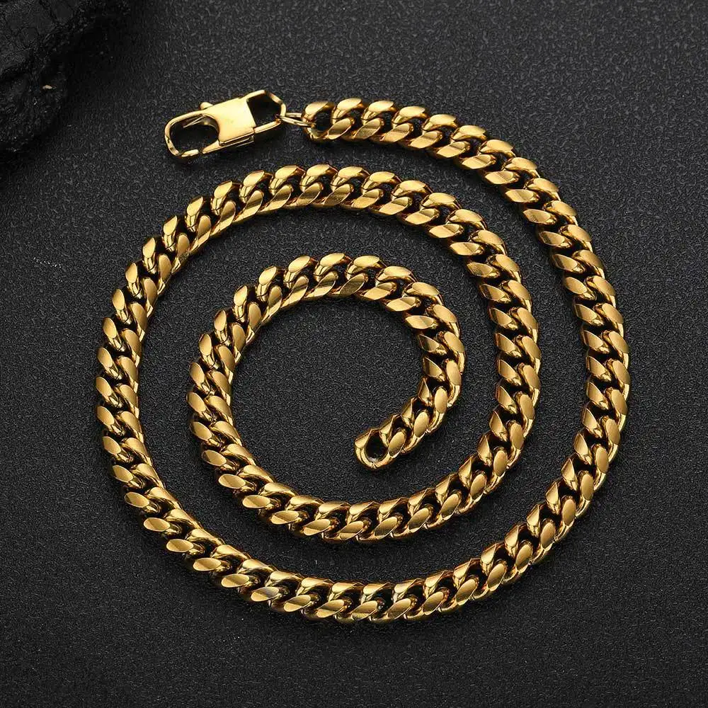 

Luxury 24K 9999 Pure Gold real gold Hip Hop Necklace Denim Buckle Round Grind Cuban Necklace Bracelet