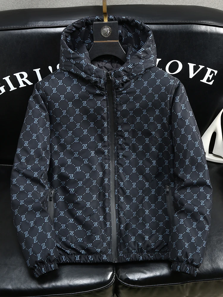 العصرية مقنعين رقيقة القطن Jaet الرجال الخريف الشتاء المقاومة الباردة الشباب حجم كبير جذاب الدفء اثنين ملابس خارجية القطن