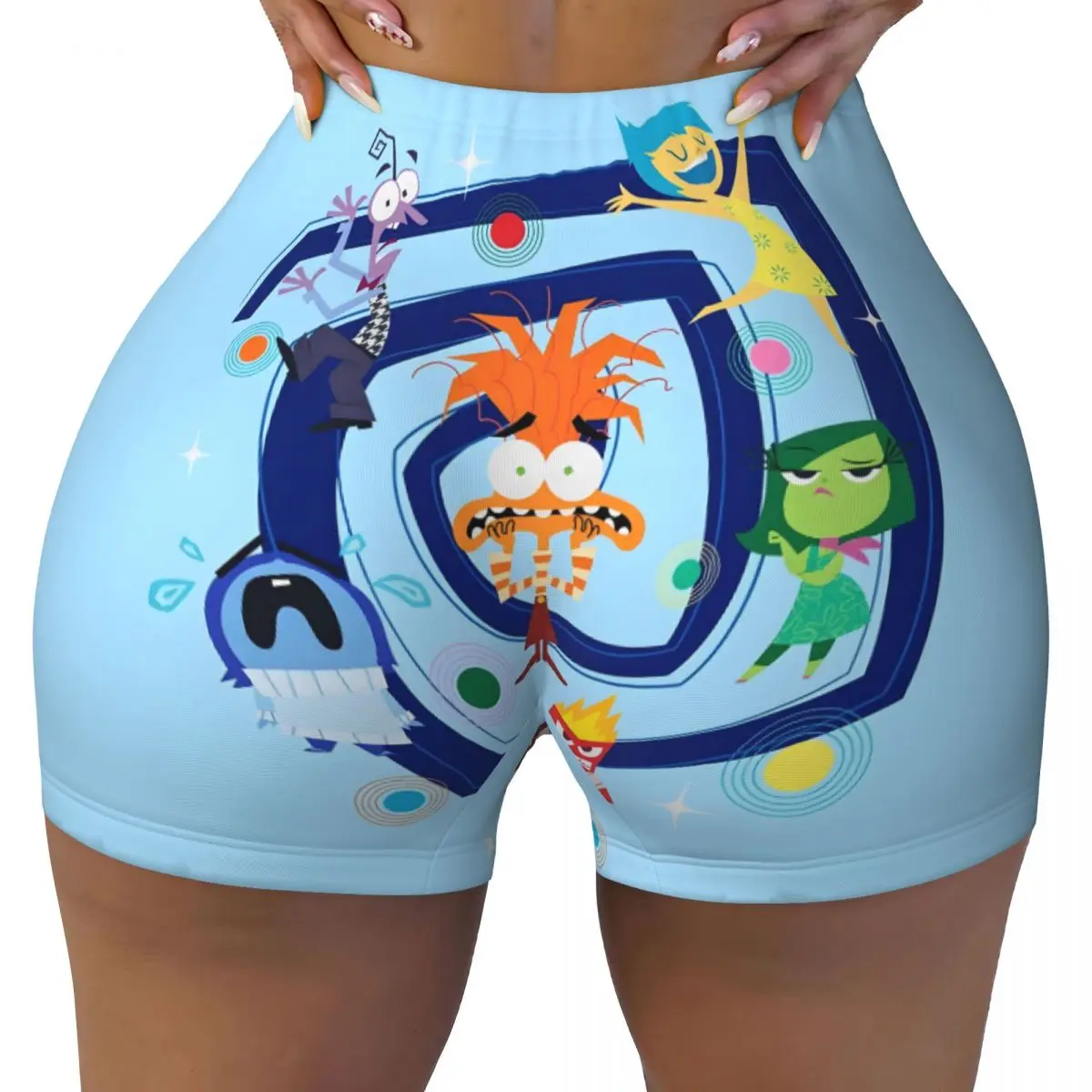 

Custom Inside Out Cartoon Gym Biker Running Shorts for Women Workout Yoga Shorts