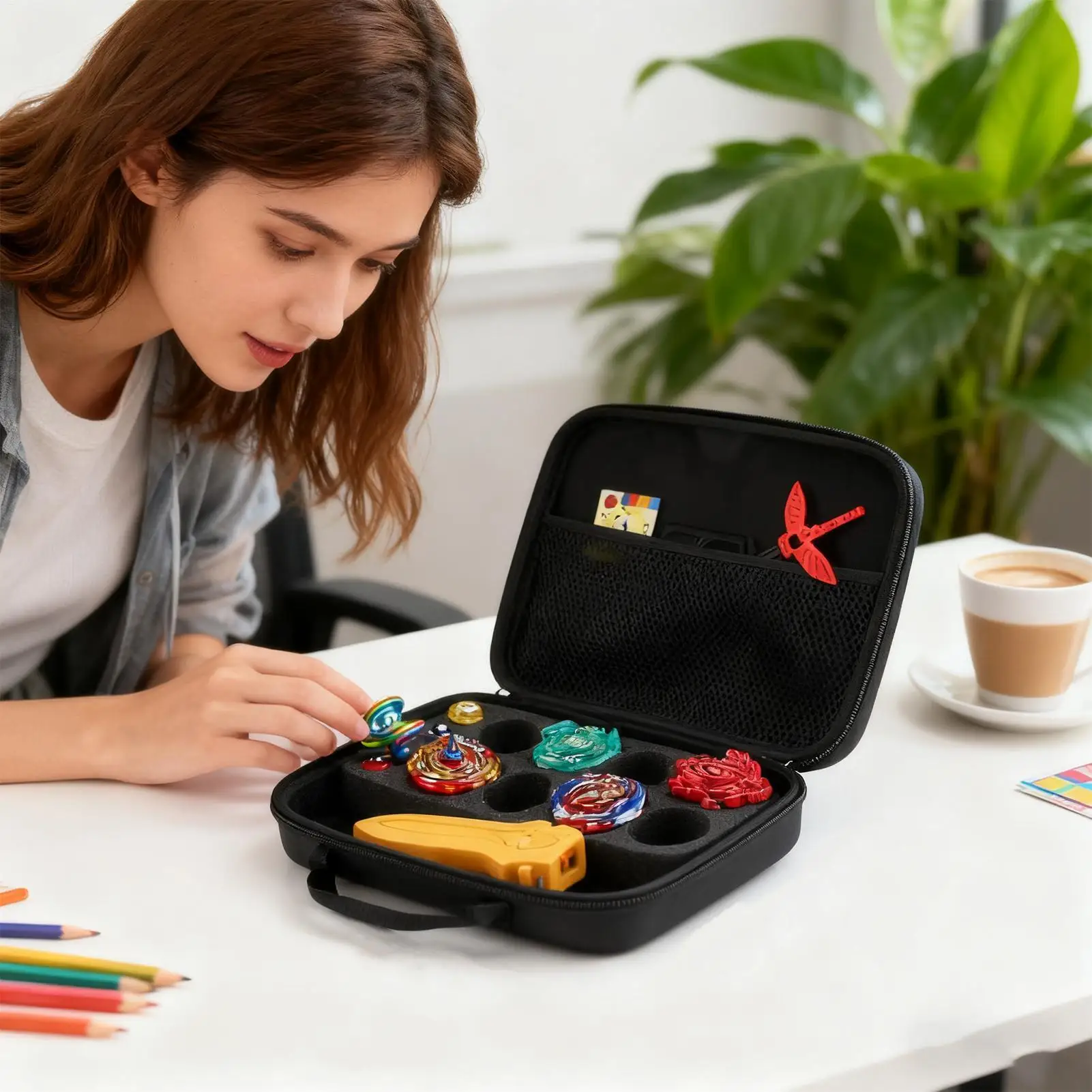 Gyro Organizer Bag – Aufbewahrungs- und Vitrine für Gyroskop-Werkzeugfach für Reisen, Werkstatt, Büro, Zuhause, Praxis, Wettbewerb