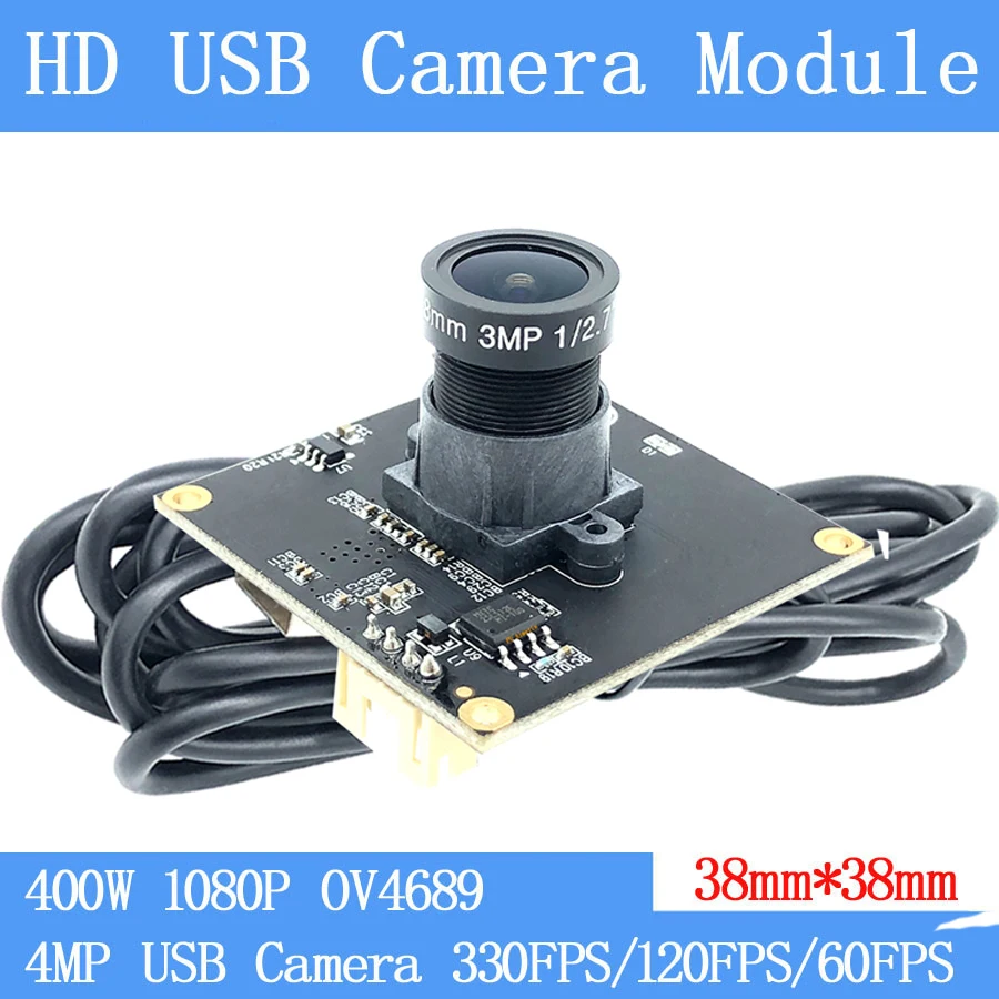 

Plug Play Industry 2.8mm Lens 120degree High Speed 330FPS 640*360 USB Camera Module 4MP Full HD 1080P Webcam UVC Driverless