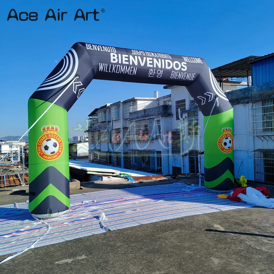 

Outdoor Inflatable Arch with Air Blower, Start Finish Line, Racing Arch Logo, Advertising Promotion, 6 mwx4 MH