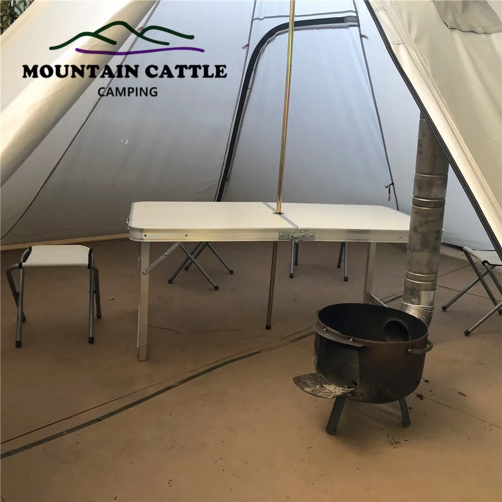 2-3 Person Winter Pyramid Tent Ultralight with Stove Jack Teepee Tent 400 Hight 2.2M Outdoor Camping Backpacking Hot Tent image 4