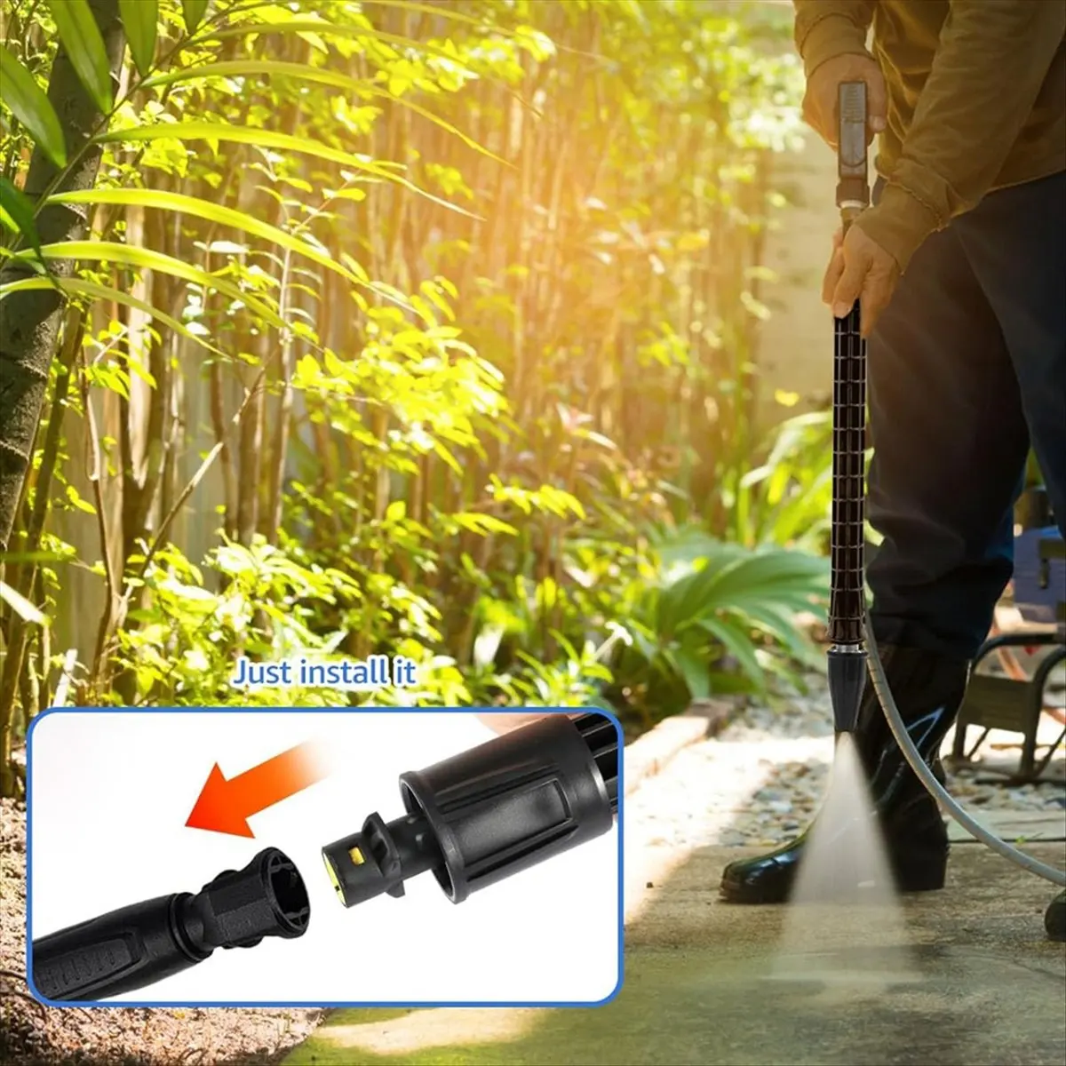

(WSFS) Насадка-распылитель для моек высокого давления Karcher PS20/K2/K3/K4/K5, удлинительная насадка для аксессуаров к моекам высокого давления 2.643-240.0