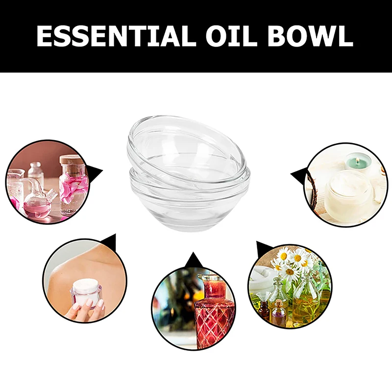 Kits de cepillos de tazón de aceite esencial para máscara, juegos de herramientas de mezcla de maquillaje facial, cuidado de la piel reutilizable, belleza duradera, artesanía DIY, acrílico transparente