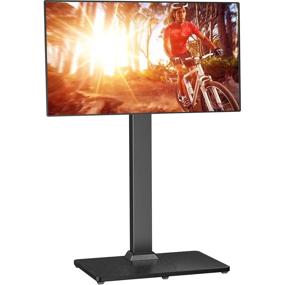 

loor TV Stand with Mount or 32-70 inch TVs up to 88lbs, loor Standing TV Stand with 9 Height Adjusent, TV Swivel Stand or Living