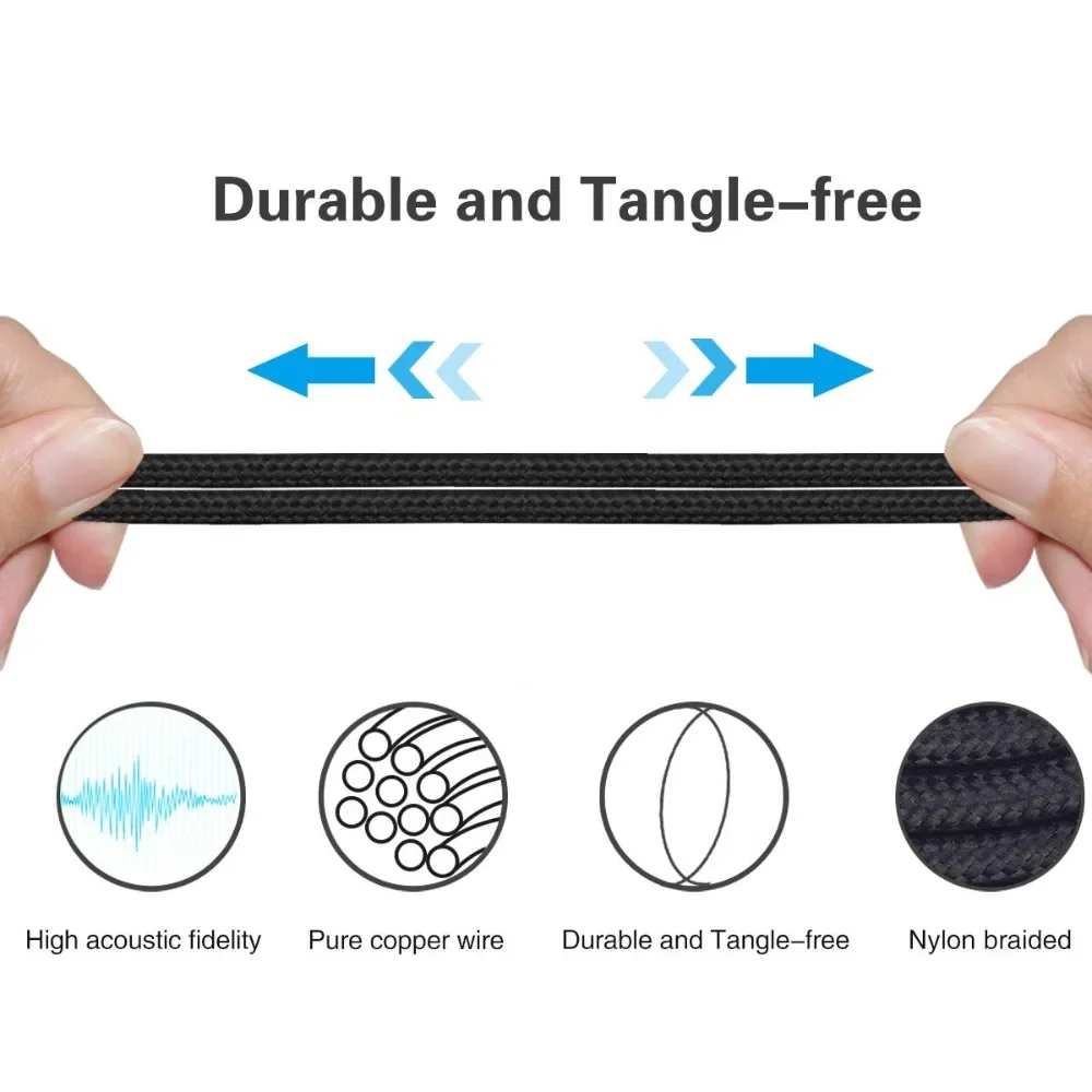 Сменный Плетеный удлинитель кабеля для Epos Sennheiser Game G4me One Zero GSP 350 500 550 600 601 602 670 гарнитура