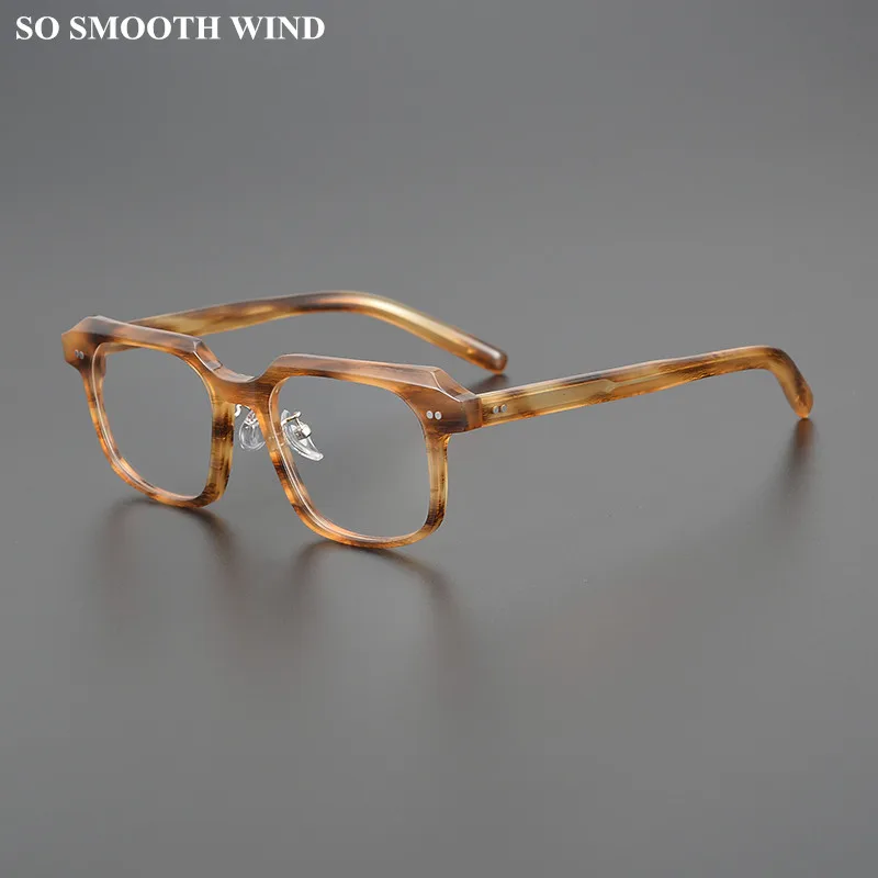

Japanese Square Acetate Eyeglasses Frame Men Women Retro Myopia Optical Glasses Frames Blue Light Prescription Spectacle Eyewear