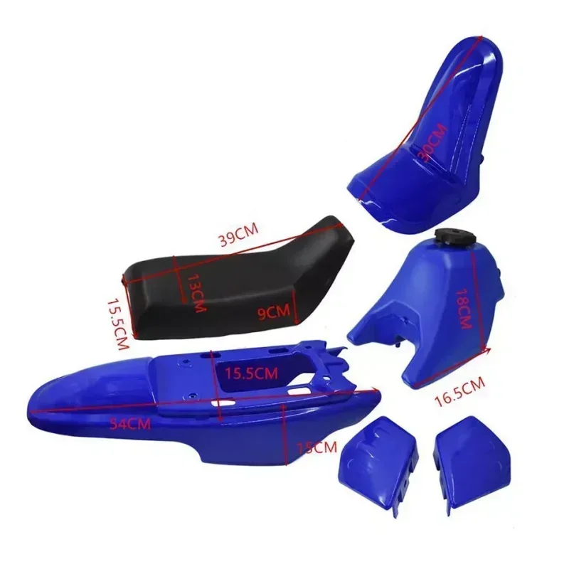 Blue Plastic mudguard Body Fairing Seat Gas Tank Kits For Yamaha PW50 PY50 PW 50 Y-Zinger
