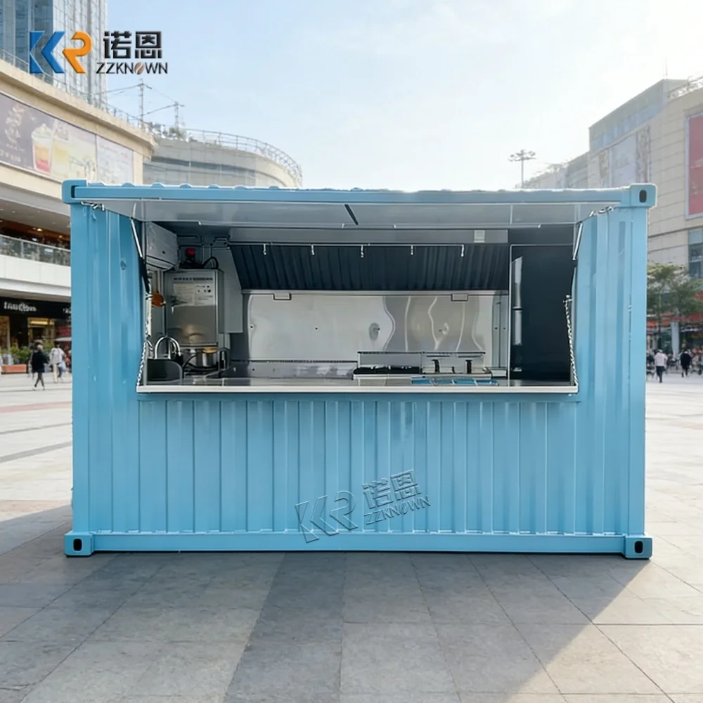Customized Outdoor Kitchen Shipping Container Portable Outdoor Paperback Prefabricated Mobile Store Custom Color and Size