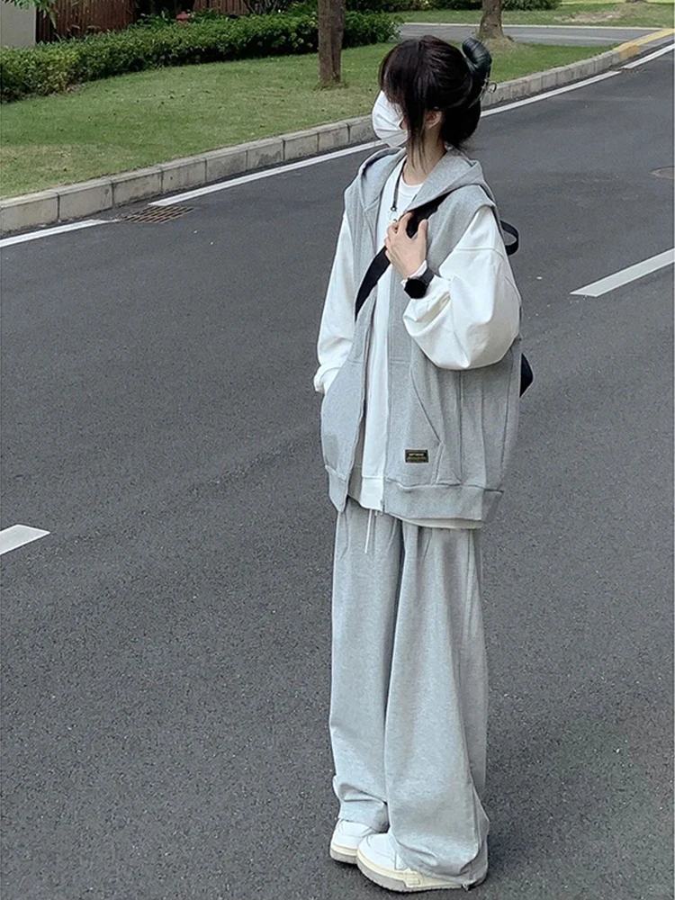 

Мужские спортивные брюки свободного кроя с цветочным принтом, белые, осенне-зимние, в американском стиле хип-хоп, повседневные, прямые, длинные