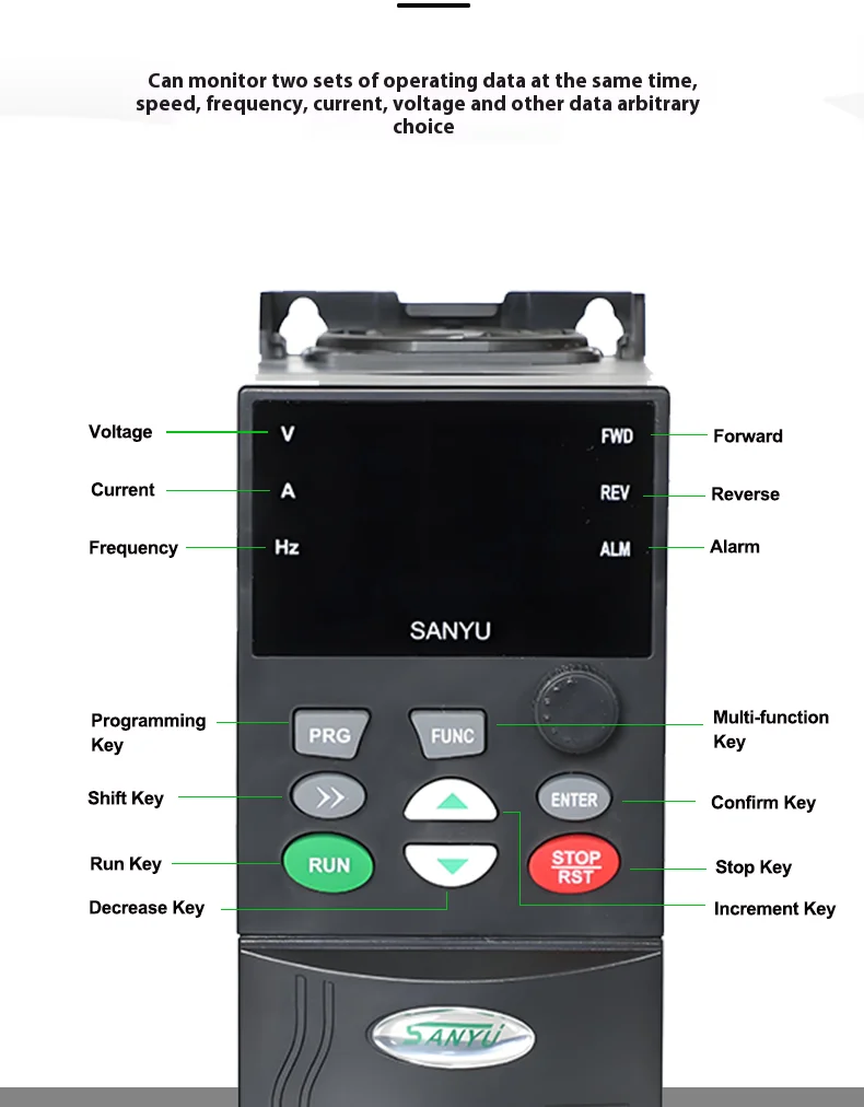 TLF SANYU 5,5 kW VFD VSD Frequenzumrichter 380 V 50/60 Hz AC-Antrieb Solarpumpen-Wechselrichter Frequenzumrichter für Motor