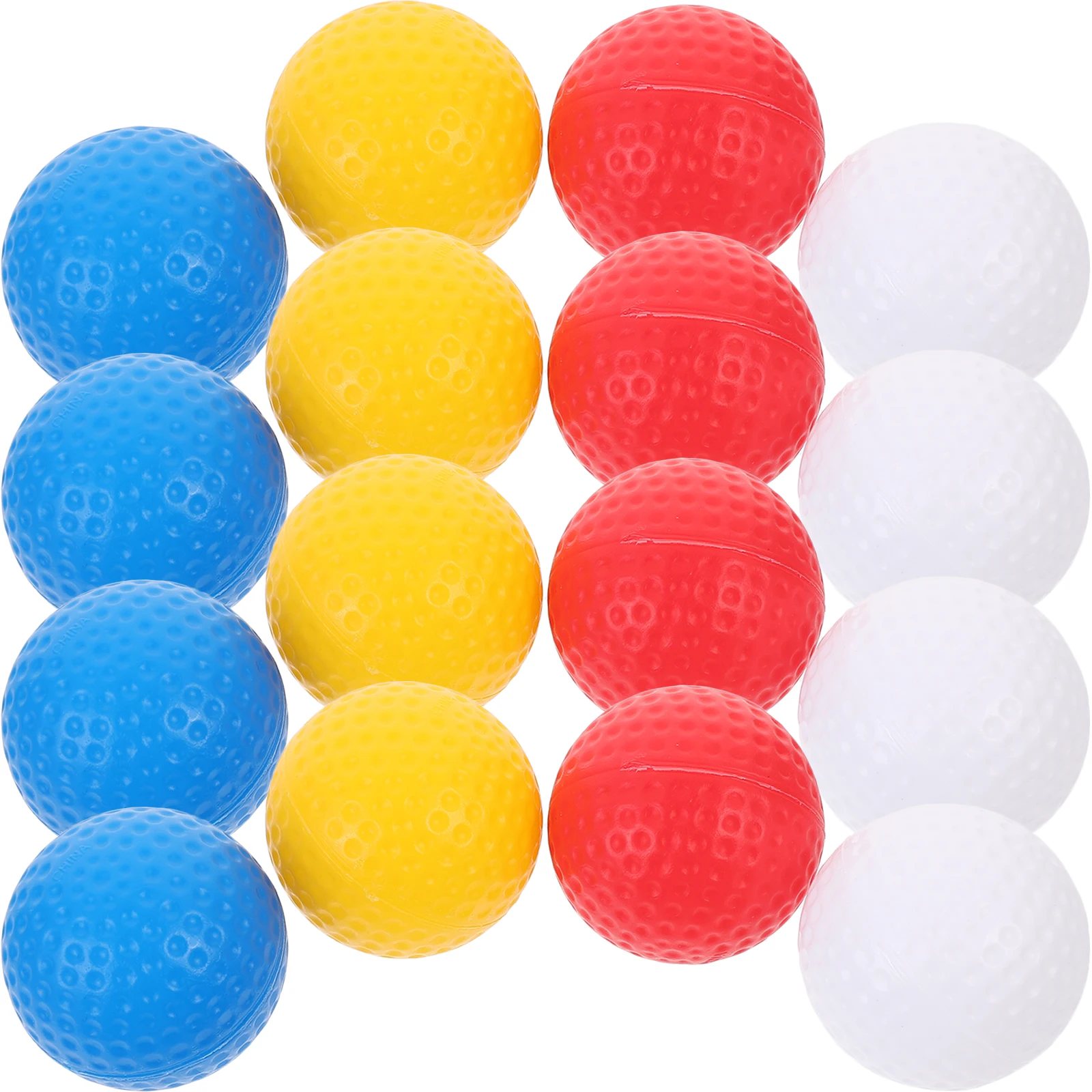 

16 Pcs Hollow 4 White Red Reusable PP Plastic Practice Balls for Adults Teenagers Golf Training