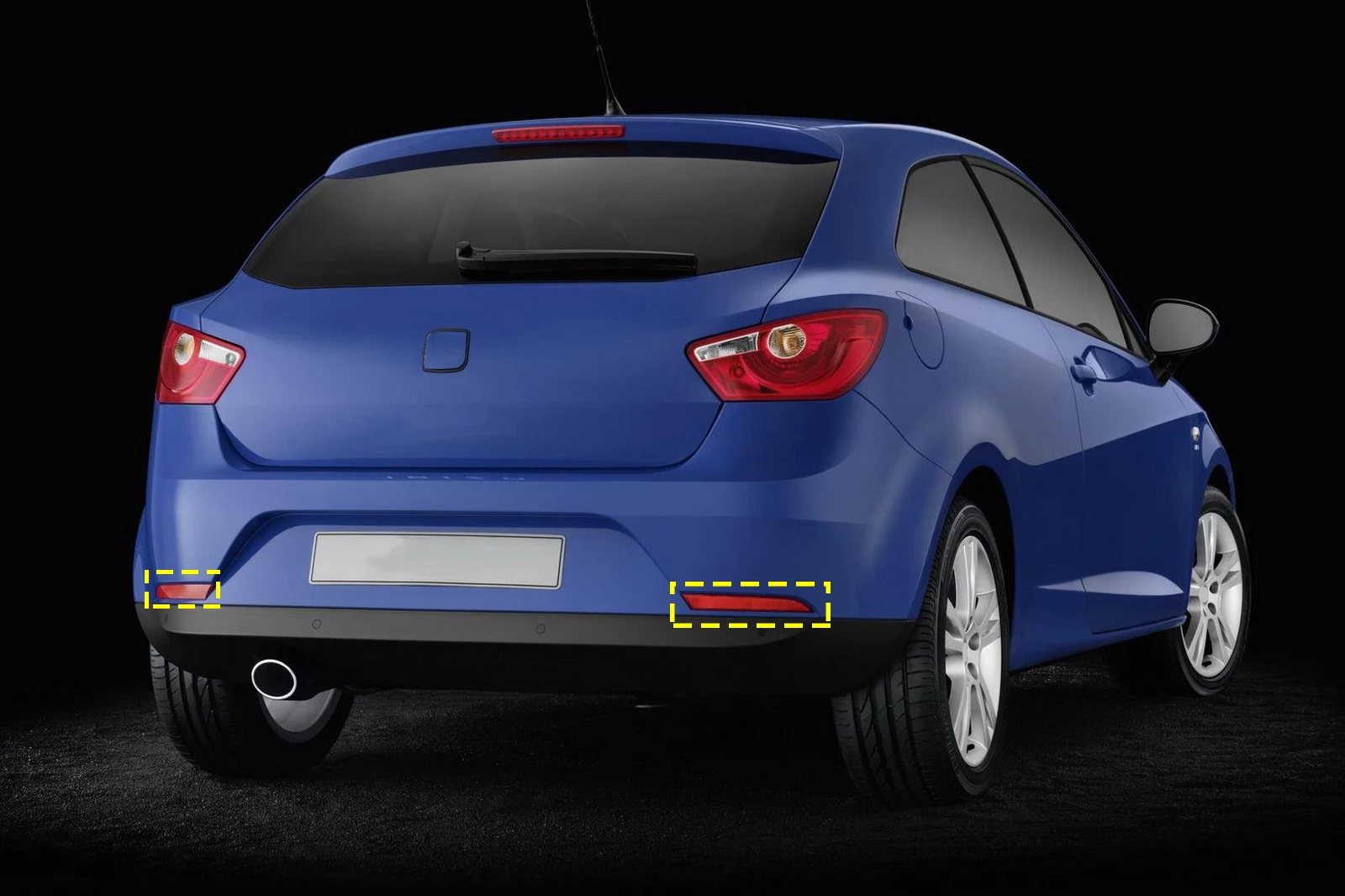 1 Pair Red Lens Rear Bumper Reflector For Seat Ibiza 6J MK V Hatchback 5D 2008-2012 N/S & O/S No Light