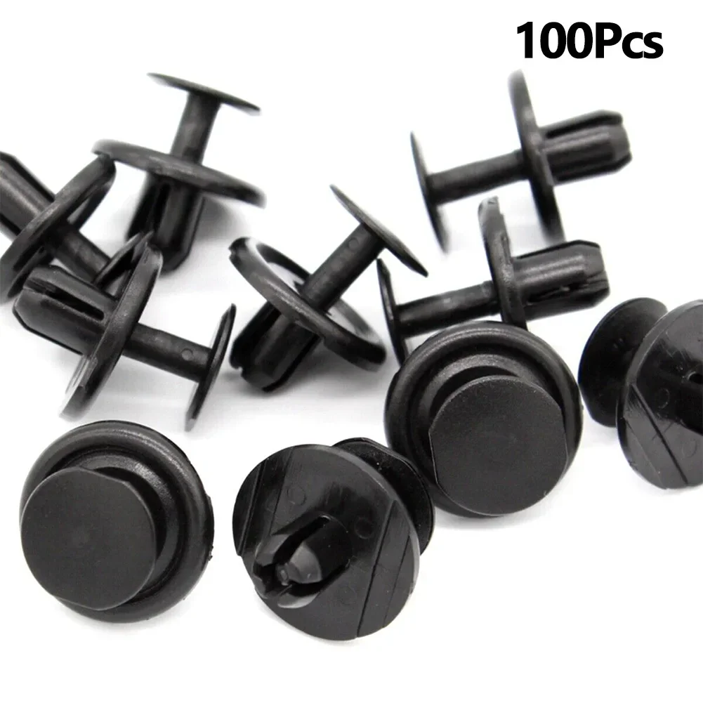 

90467-07214 100 Pcs Nylon Clip Lined Buckle Clip Black Nylon For Auveco 21294 For Camry 2007-On 20mm X 9mm Fits For Toyota