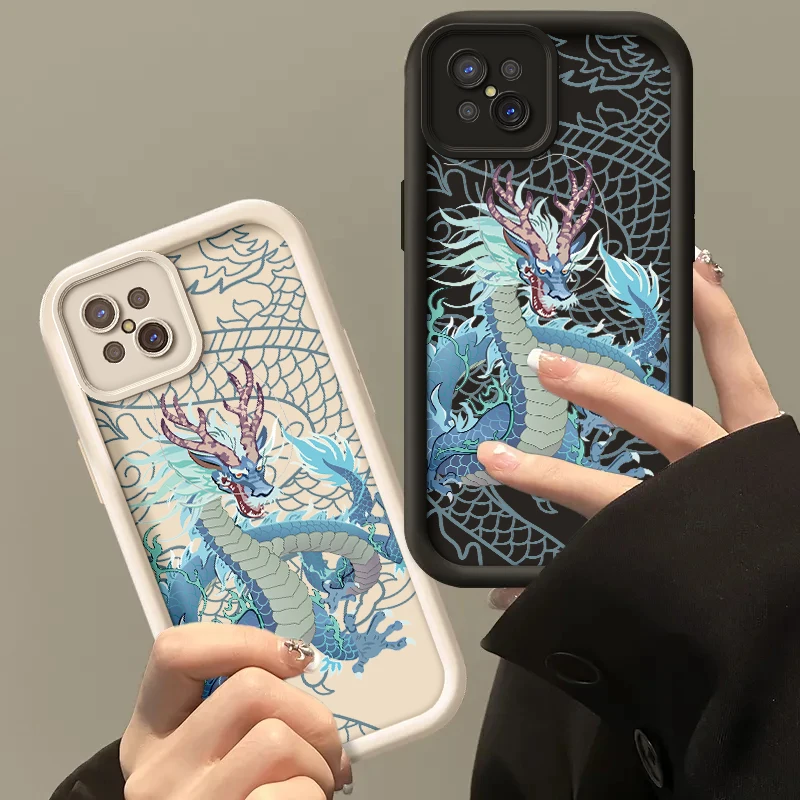 Dragon Painted Phone Case For Oppo Reno 4Z Reno4 Z 5G A92s Silicone Anti Drop Soft Back Cover Funda