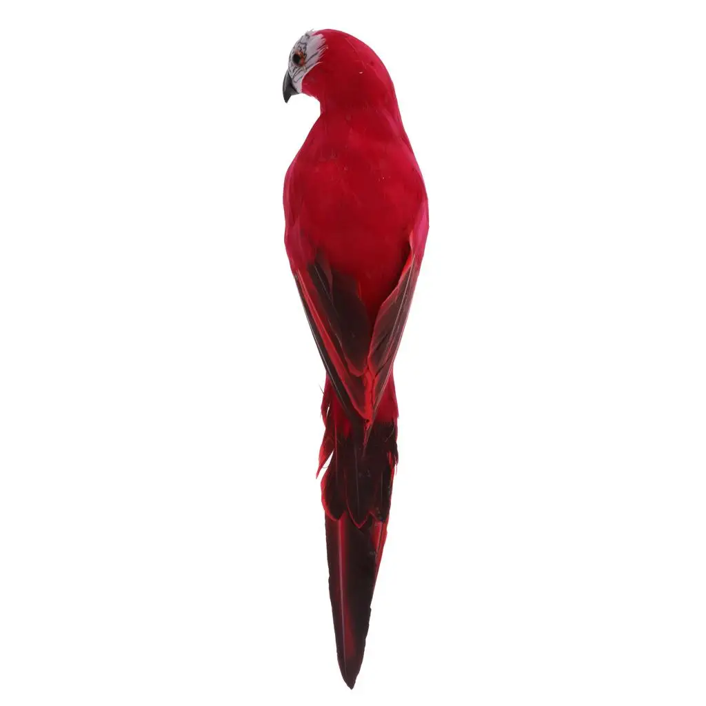 Artificial Parrot Figurines Feather Parrot Macaw Party Favors Simulation Parrot Statue for Lawn Patio Landscape Ornaments