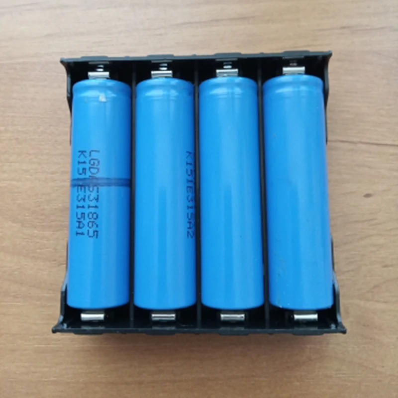 4 Slots Plastic 18650 Battery Case 18650 Battery Holder 1X 2X 3X 4X 18650 Battery Box 18650 Rechargeable DIY Batteries Clip Box