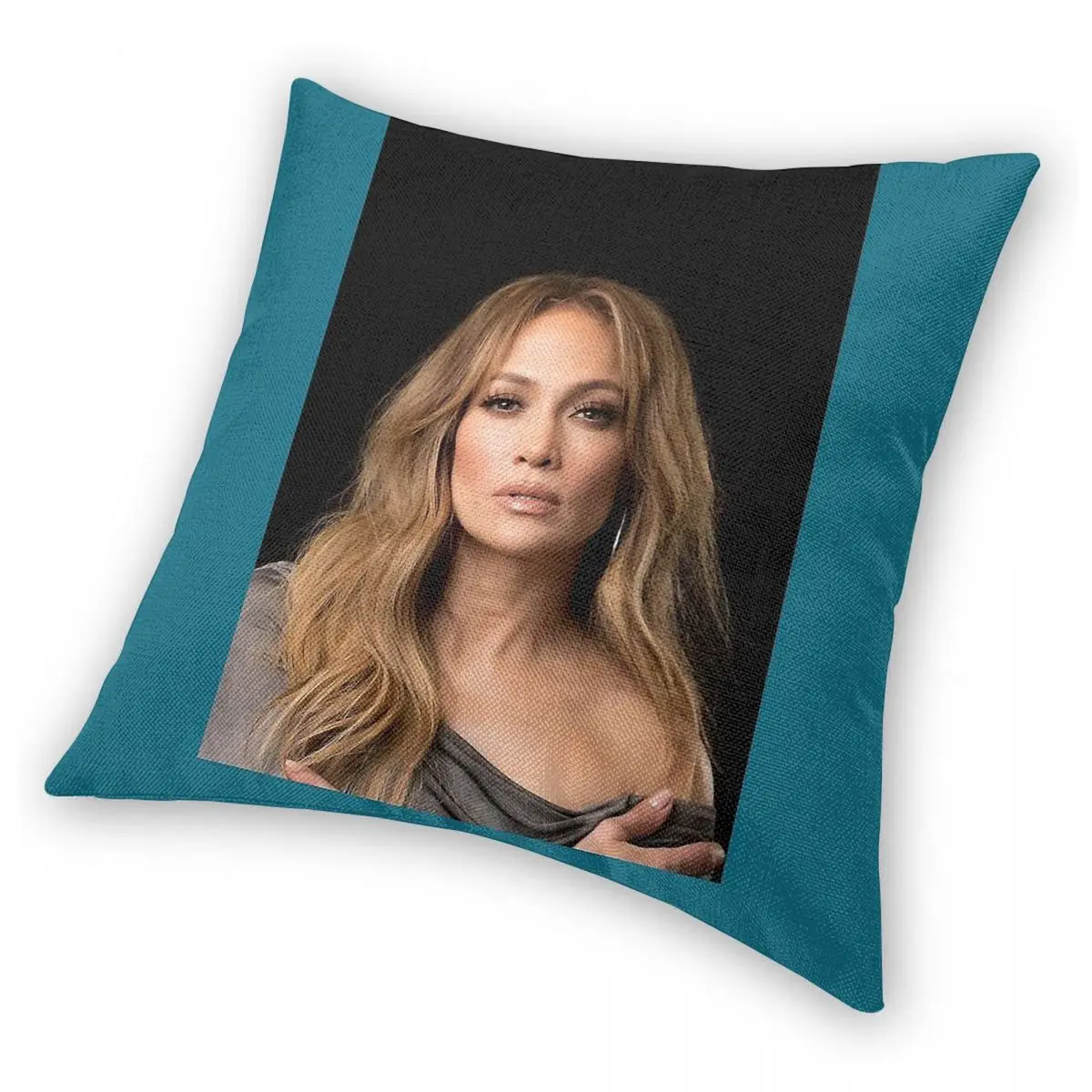 جينيفر لوبيز المغني ساحة المخدة البوليستر الكتان المخملية المطبوعة البريدي ديكور غطاء وسادة المنزل