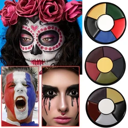 Bright Colors Face Body Paint Palette Non Toxic Water Paint Oil Long-Lasting Art for Christmas Halloween Masquerade Party Role