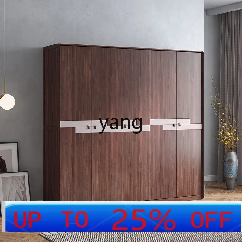 

Lhh Nordic modern simple solid wood wardrobe swing door home bedroom light luxury wardrobe combination