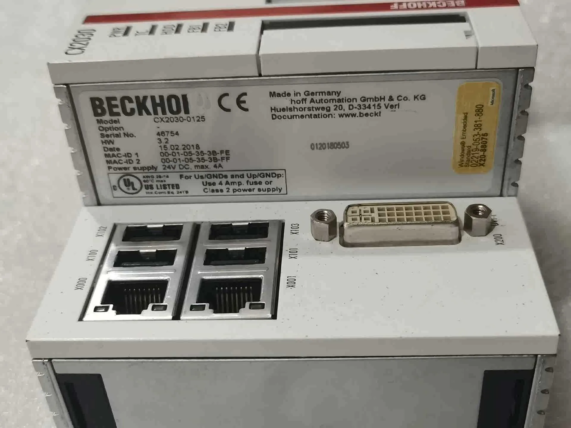 وحدة CX2030-0125 PLC لبيكهوف CX2030-0125