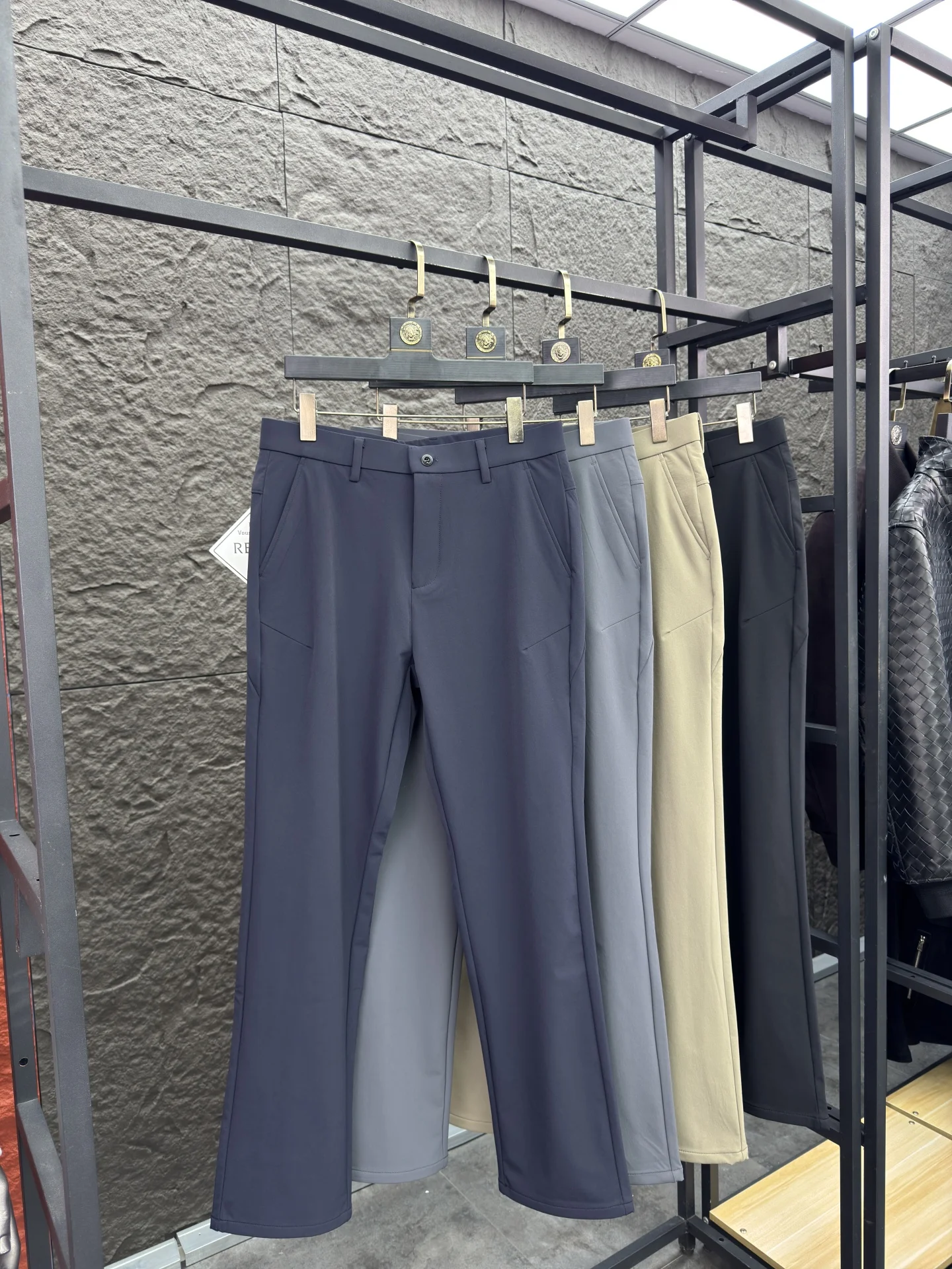 

Men's Casual Straight Leg Pants Thiened Cosite Autumn Winter Comfortable Windproof 3D Cutting Long Trousers