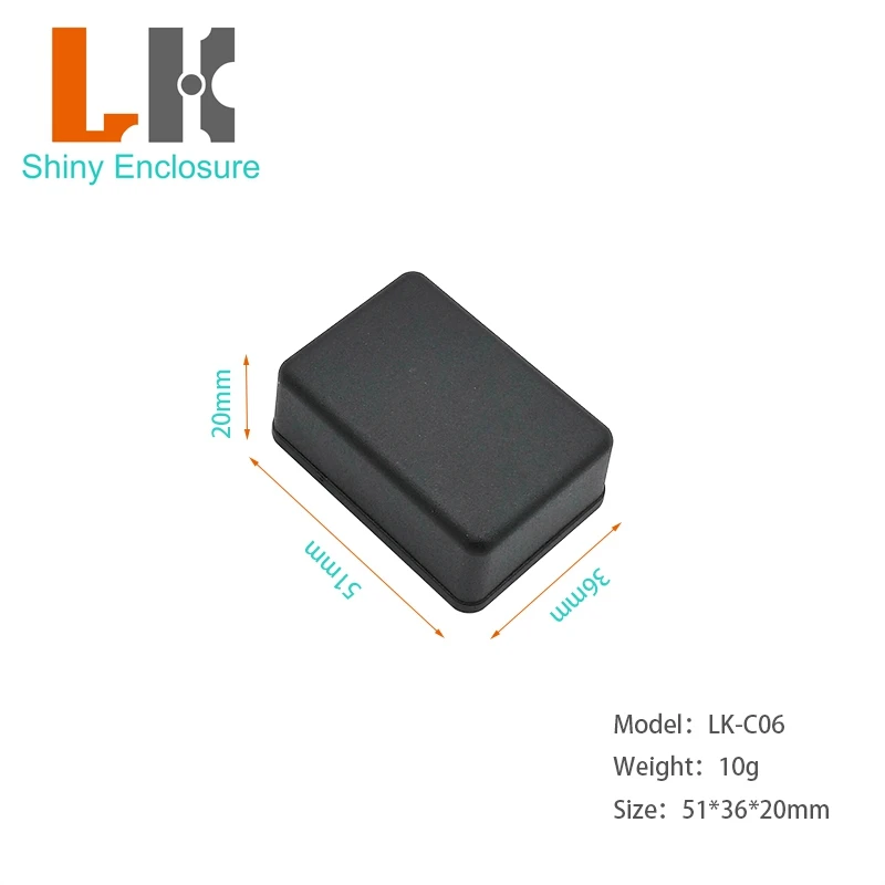 LK-C06 Small Desktop Box ABS Junction DIY Electronic Project Box Plastic Enclosure Housing Instrument Case  51x36x20mm