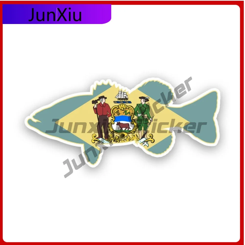 

Delaware Bass Flag Waterproof Sun Resistant Racing For Motorcycle Rear Windshield Car Window Easy To Remove No Residue