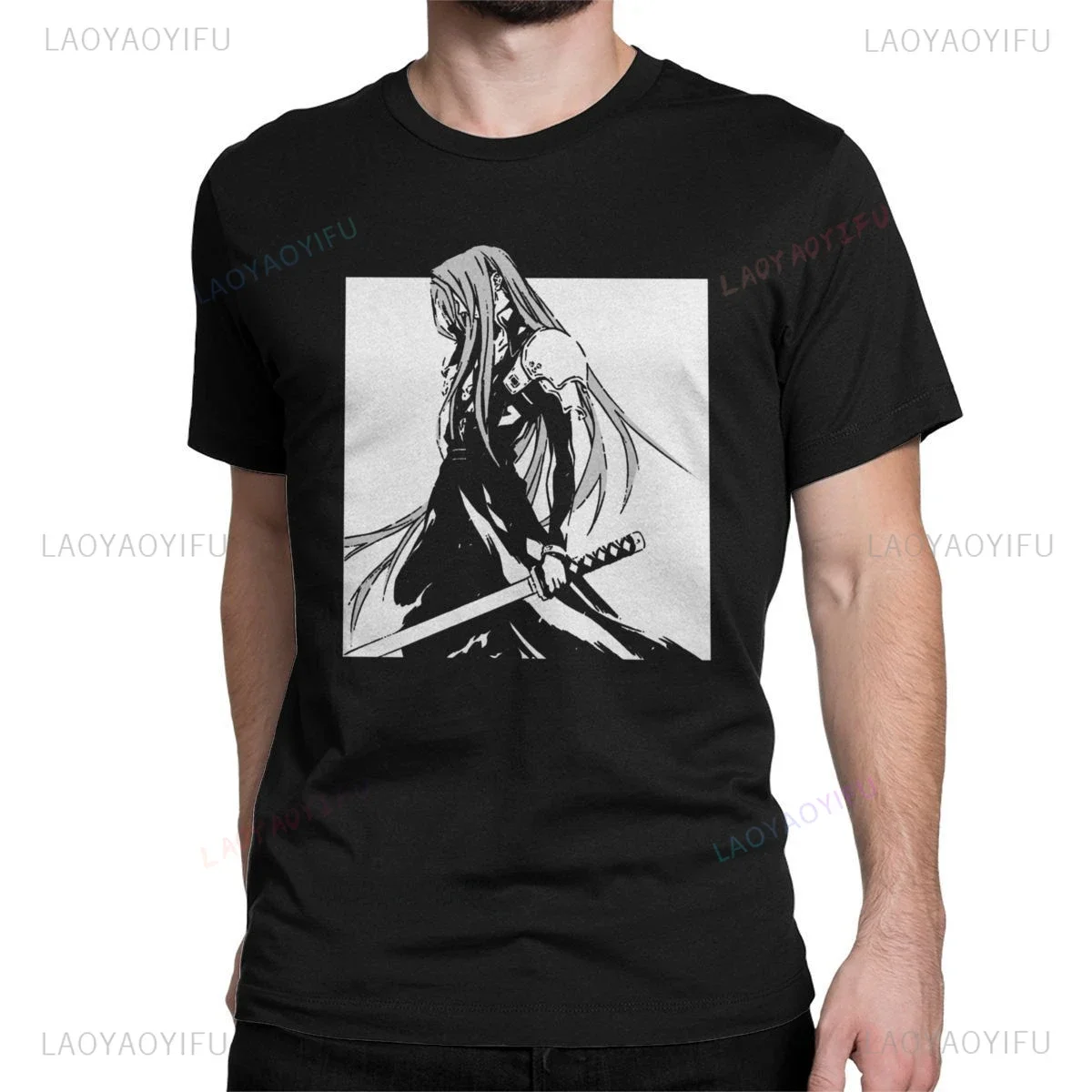 2024summer Sephiroth Ffvii Final Fantasy T Shirt for Men Amazing T-Shirt Harajuku T Shirts Graphic Clothes Unique Vintage Tops