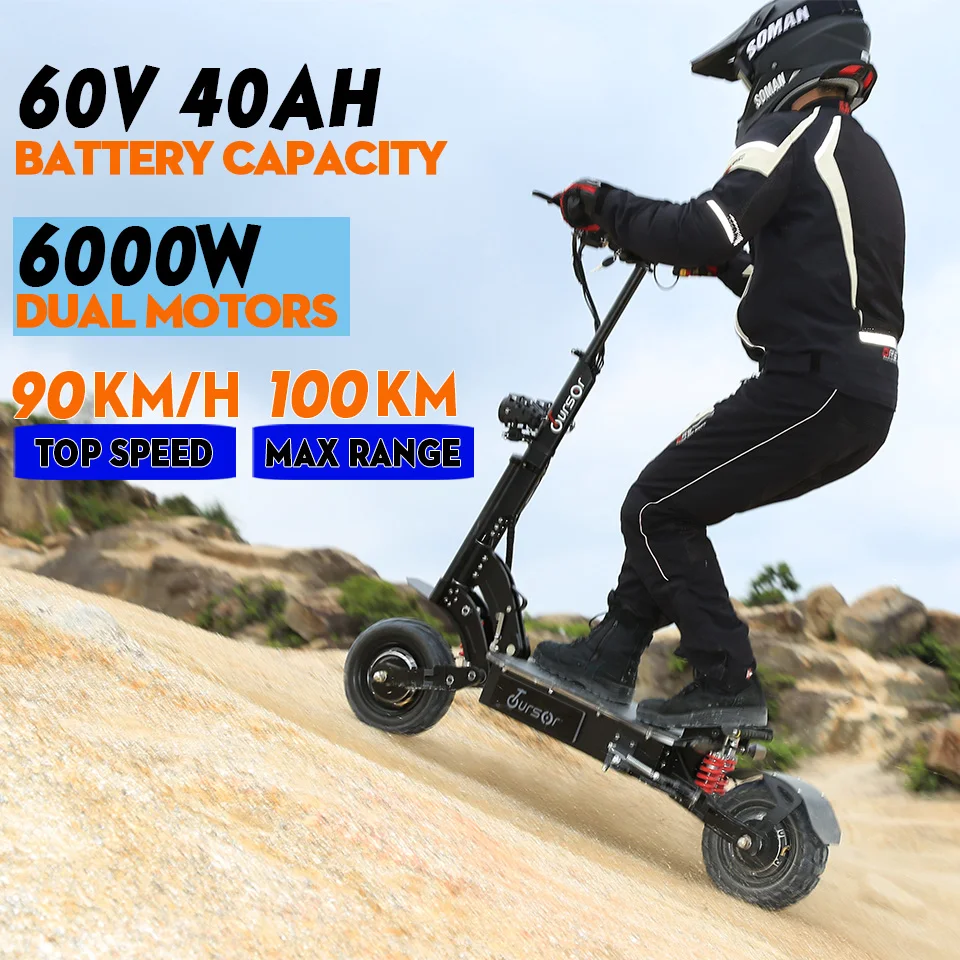 

Пользовательский GPS dualtron электророллер, скорость 90 км/ч, диапазон 100 км, складные электрические скутеры для взрослых, 6000 Вт, 11 дюймов, внедорожный самокат с шинами