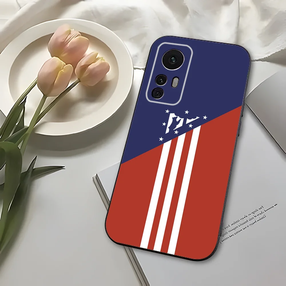 Football A-atletico M-madrid Phone Case For Xiaomi 11 Redmi Note 11 5G 8T 9A 9 10T Note8Pro Note9 12SUltra Black Case