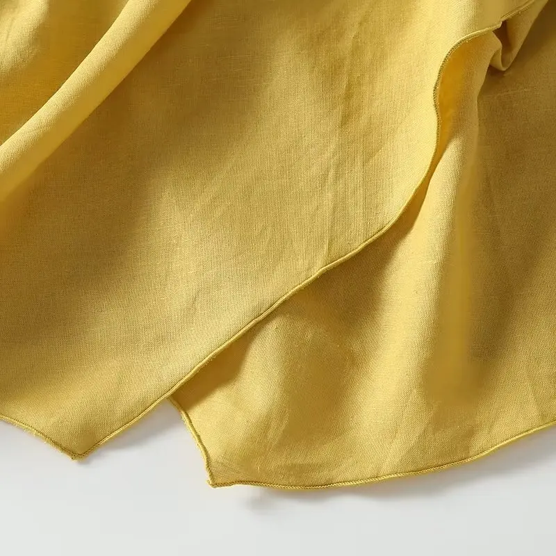 Withered British Ladies Pleated Sleeveless Shirt Cotton Linen Top Fashion Office Comfortable Casual Commuting Summer Shirt Women
