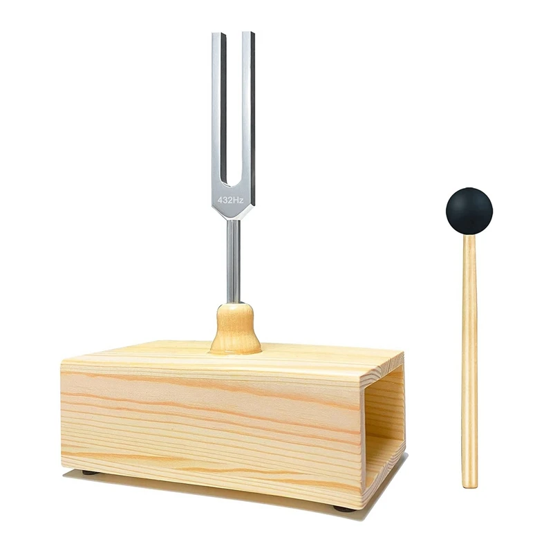 3X 432 Hz Tuning Fork With Resonance Box,For Sound Healing,Tuning Fork Resonance Teaching, Hearing Tests, Meditation