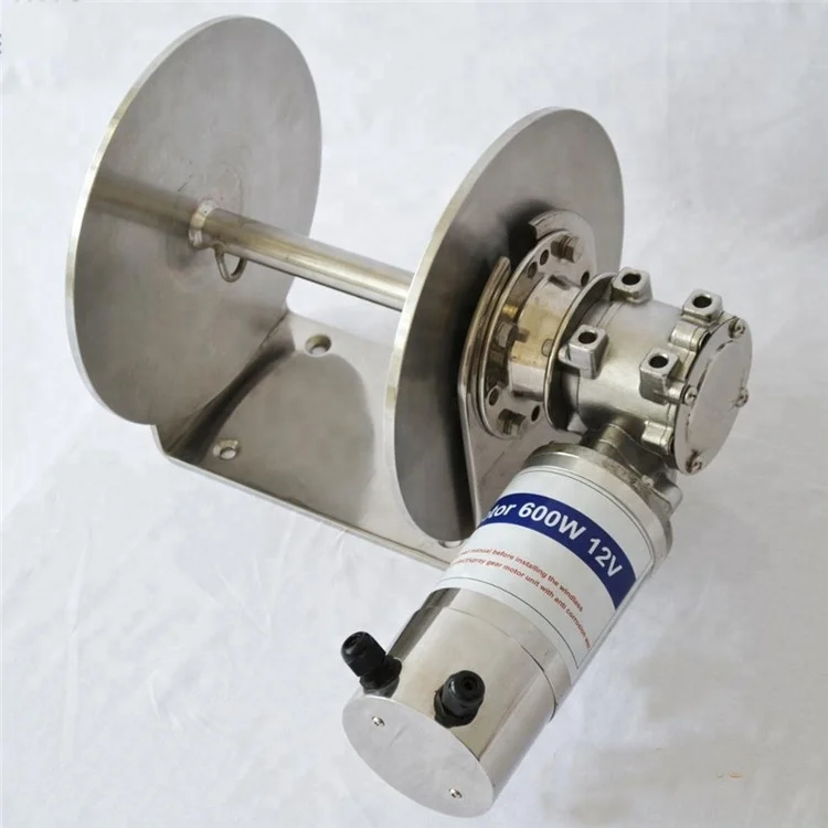 600 W Trommelwinde Mini 12 V 24 V elektrische Ankerwinde für Schiff, Yacht, Bootszubehör, andere Marinebedarf JVW-011