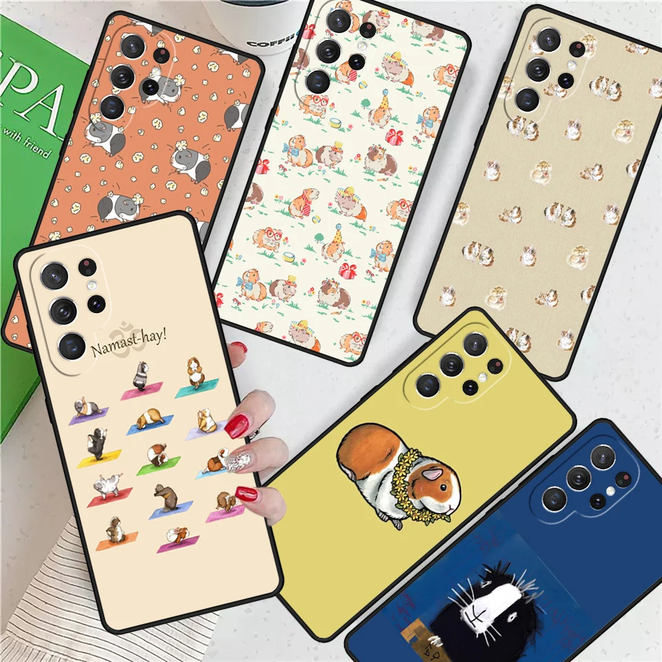 Cartoon Guinea Pig For Samsung Galaxy S24 Ultra S21 S22 S8 S9 S10E Note 10 20 Plus FE S23 Phone case Cover Coque