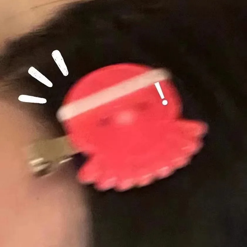 2Pcs Takoyaki Octopus Hair Clips for Women Cute Osaka Limited Acrylic Barrettes Food Themed Hair Accessories Jewelry view 2